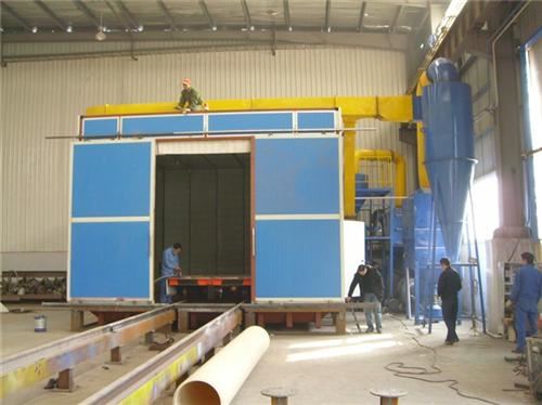 What are the requirements for the electrical control system in the sandblasting room