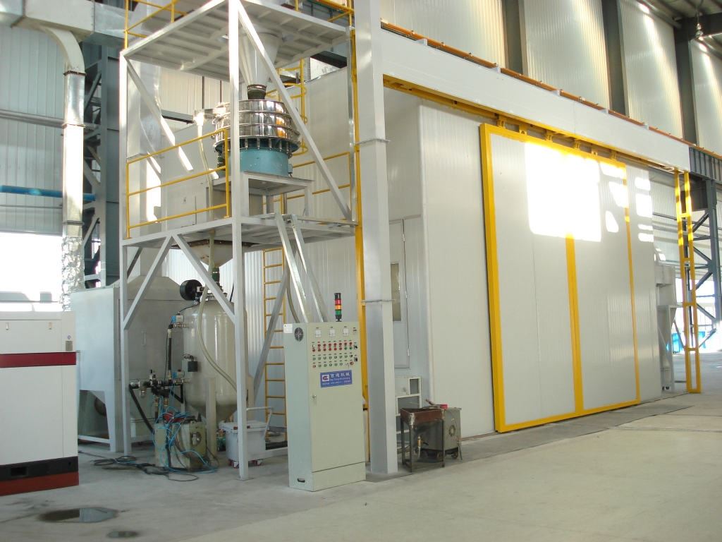 What requirements need to be met when designing a sandblasting room